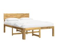vidaXL Letto matrimoniale con testiera ROSTOCK Bianco 135 x 190 cm