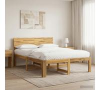 vidaXL Letto matrimoniale con testiera ROSTOCK Bianco 135 x 190 cm