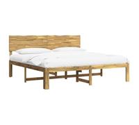 vidaXL Letto matrimoniale con testiera ROSTOCK Bianco 200 x 200 cm