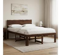 vidaXL Letto matrimoniale con testiera ROSTOCK Marrone Scuro