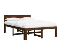 vidaXL Letto matrimoniale con testiera ROSTOCK Marrone Scuro