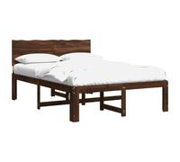 vidaXL Letto matrimoniale con testiera ROSTOCK Marrone Scuro