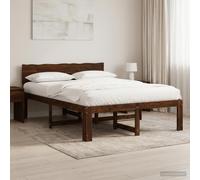 vidaXL Letto matrimoniale con testiera ROSTOCK Marrone Scuro