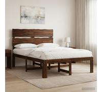 vidaXL Letto matrimoniale con testiera ROSTOCK Marrone Scuro