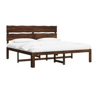 vidaXL Letto matrimoniale con testiera ROSTOCK Marrone Scuro