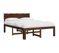 vidaXL Letto matrimoniale con testiera ROSTOCK Marrone Scuro