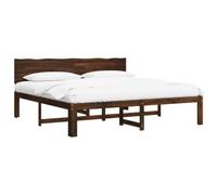 vidaXL Letto matrimoniale con testiera ROSTOCK Marrone Scuro
