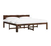 vidaXL Letto matrimoniale con testiera ROSTOCK Marrone Scuro