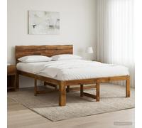 vidaXL Letto matrimoniale con testiera ROSTOCK Naturale 120 x 200 cm