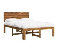 vidaXL Letto matrimoniale con testiera ROSTOCK Naturale 140 x 190 cm