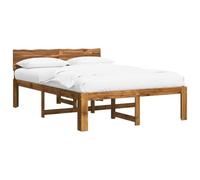 vidaXL Letto matrimoniale con testiera ROSTOCK Naturale 150 x 200 cm