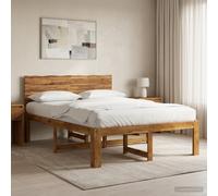vidaXL Letto matrimoniale con testiera ROSTOCK Naturale 152 x 203 cm