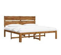 vidaXL Letto matrimoniale con testiera ROSTOCK Naturale 193 x 203 cm