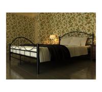 vidaXL - Letto Metallo Nero 180 X 200 Cm Con Materasso
