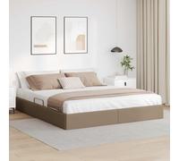 vidaXL Letto ottomano Cappuccino 180 x 200 cm Pelle Sintetica