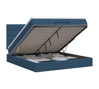 vidaXL Letto ottomano con materasso Blu 140 x 190 cm Tessuto