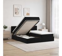 vidaXL Letto ottomano con materasso con testiera 2 pz Nero Velluto