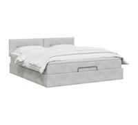 vidaXL Letto Ottomano con Materasso e LED Grigio Chiaro 180x200 Velluto | Il design elegante e moderno incontra la funzionalità pratica, pratico spazio sotto il letto per le tue cose, semplice