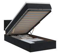 vidaXL Letto ottomano con materasso Nero 80 x 200 cm Velluto