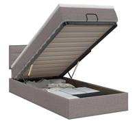 vidaXL Letto ottomano con materasso Tortora 80 x 200 cm Tessuto