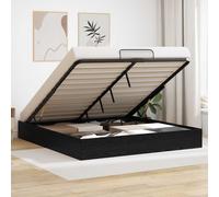 vidaXL Letto ottomano Rovere Nero 193 x 120 x 25 cm Truciolare