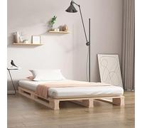 vidaXL Letto a Pallet 100x200 cm in Legno Massello di Pino