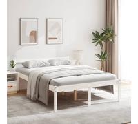 VIDAXL - Letto per Anziani Bianco 135x190 cm Double in Legno di Pino - SPEDIZIONE GRATUITA