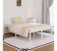 vidaXL Letto per Anziani Bianco 135x190 cm Double in Legno di Pino