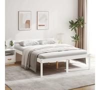 vidaXL Letto per Anziani Bianco 160x200 cm in Legno Massello di Pino