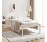 vidaXL Letto per Anziani Bianco 75x190 cm Small Single Legno di Pino