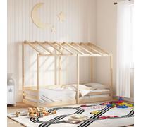 vidaXL Letto per Bambini con Tetto 75x190 cm in Legno Massello di Pino