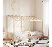 vidaXL Letto per Bambini con Tetto 80x200 cm in Legno Massello di Pino, letto per bambini in legno, arredo per bambini, giroletto per bambini