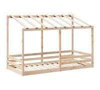 vidaXL Letto per Bambini con Tetto 90x200 cm in Legno Massello di Pino, letto per bambini in legno, arredo per bambini, giroletto per bambini