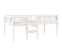 vidaXL Letto per Bambini senza Materasso Bianco 90x190cm Massello Pino, letto a soppalco con scala, letto a castello singolo, struttura letto a soppalco