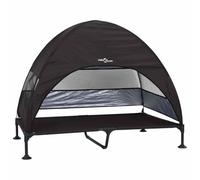 vidaXL Letto per Cani Elevato Nero 127 x 81 x 108 cm Tessuto e Acciaio, Giardino e terrazza, Lettino Portatile per Cani, Resistente alle intemperie, per Piccoli Animali