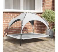 vidaXL Letto per Cani Grigio Argento 104 x 86 x 84,5 cm Acciaio