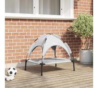 vidaXL Letto per Cani Grigio Argento 63 x 49,5 x 60 cm Acciaio