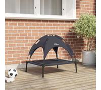 vidaXL Letto per Cani Nero 63 x 49,5 x 60 cm Acciaio