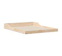 vidaXL Letto Piattaforma Moderno 140 x 210 cm in Marrone Cera di Legno di Pino Massello, Design Minimalista, Assemblaggio Richiesto (Non serve rete, adatto per 2 persone, include cacciavite e chiave)