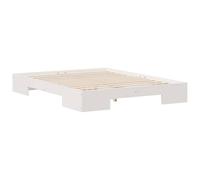 vidaXL Letto rettangolare bianco 150 x 200 cm, realizzato in legno massello di pino. Design moderno, ideale per interni, facile da pulire. Viene fornito con spazio di archiviazione, senza bisogno di