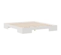 vidaXL Letto rettangolare in legno di pino bianco 200 x cm. Finitura verniciata e design moderno. Opzione senza finitura e senza bisogno di boxspring. Ha un cassetto di stoccaggio, è facile da pulire