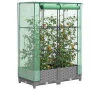 vidaXL Letto Rialzato con Copertura Serra Effetto Rattan 80x40x123 cm