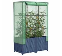 vidaXL Letto Rialzato con Copertura Serra Effetto Rattan 80x40x138 cm