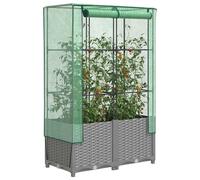 vidaXL Letto Rialzato con Copertura Serra Effetto Rattan 80x40x138 cm