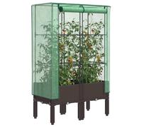 vidaXL Letto Rialzato con Copertura Serra Effetto Rattan 80x40x140 cm