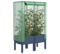 vidaXL Letto Rialzato con Copertura Serra Effetto Rattan 80x40x140 cm