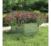 vidaXL Letto Rialzato da Giardino 129x45 cm in Acciaio Zincato Argento