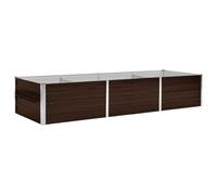 vidaXL Letto rialzato da giardino, 240 x 80 x 45 cm, in acciaio zincato