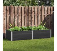 Letto rialzato da giardino 250x100x54 cm in wpc grigio