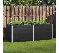 vidaXL Letto Rialzato da Giardino 250x100x91 cm in WPC Grigio